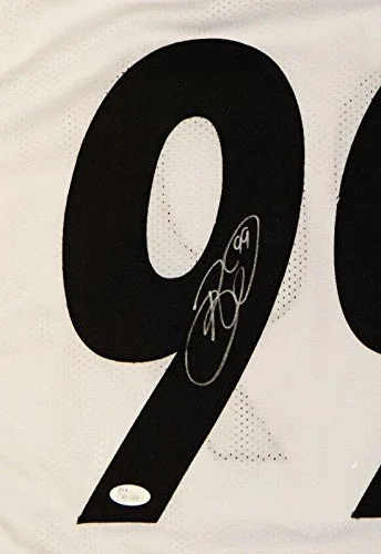 Brett Keisel Autographed Pro Style White Jersey with JSA Witnessed Authentic - Image 3