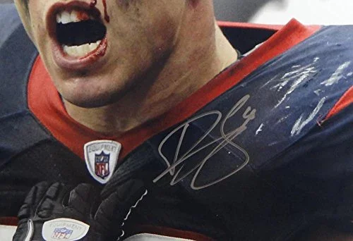 Brian Cushing Autographed Houston Texans 16x20 Bloody Face Photo- JSA W Auth Silver - Image 2