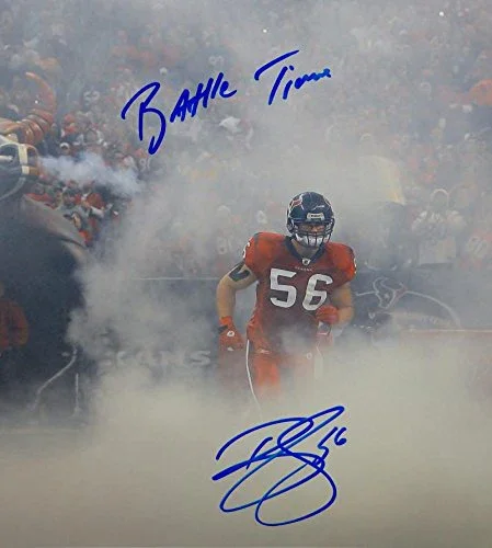 Brian Cushing Autographed Texans 16x20 In Smoke Photo W/ Battle Time- JSA W Auth - Image 2