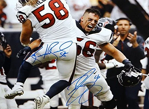 Brian Cushing Brooks Reed Autographed 16x20 Celebrating Photo- JSA W Auth - Image 2