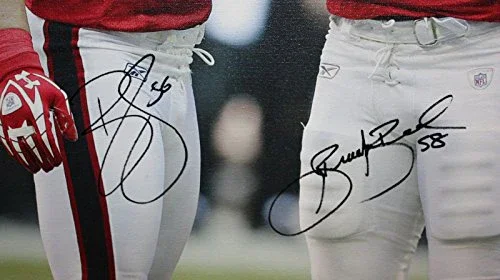 Brian Cushing Brooks Reed Autographed 20x24 Vertical Canvas- JSA W Authenticated - Image 2