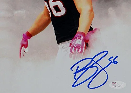 Brian Cushing Signed Texans 8x10 In Smoke/Pink Gloves Photo- JSA W Auth Blue - Image 2