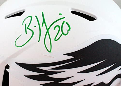 Brian Dawkins Autographed Eagles Authentic Lunar Speed F/S Helmet- Beckett W Green - Image 5
