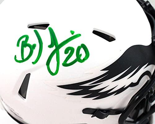 Brian Dawkins Autographed Eagles Lunar Speed Mini Helmet- Beckett W Green - Image 3