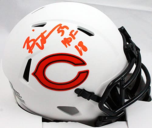 Brian Urlacher Autographed Chicago Bears Lunar Speed Mini Helmet w/HOF-Beckett W Hologram Orange