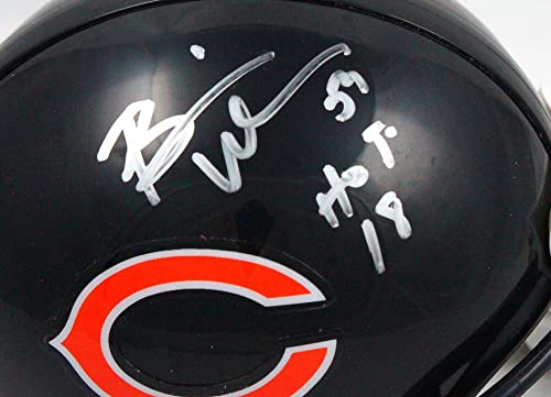 Brian Urlacher Autographed Chicago Bears Mini Helmet w/HOF-Beckett W Hologram Silver - Image 5