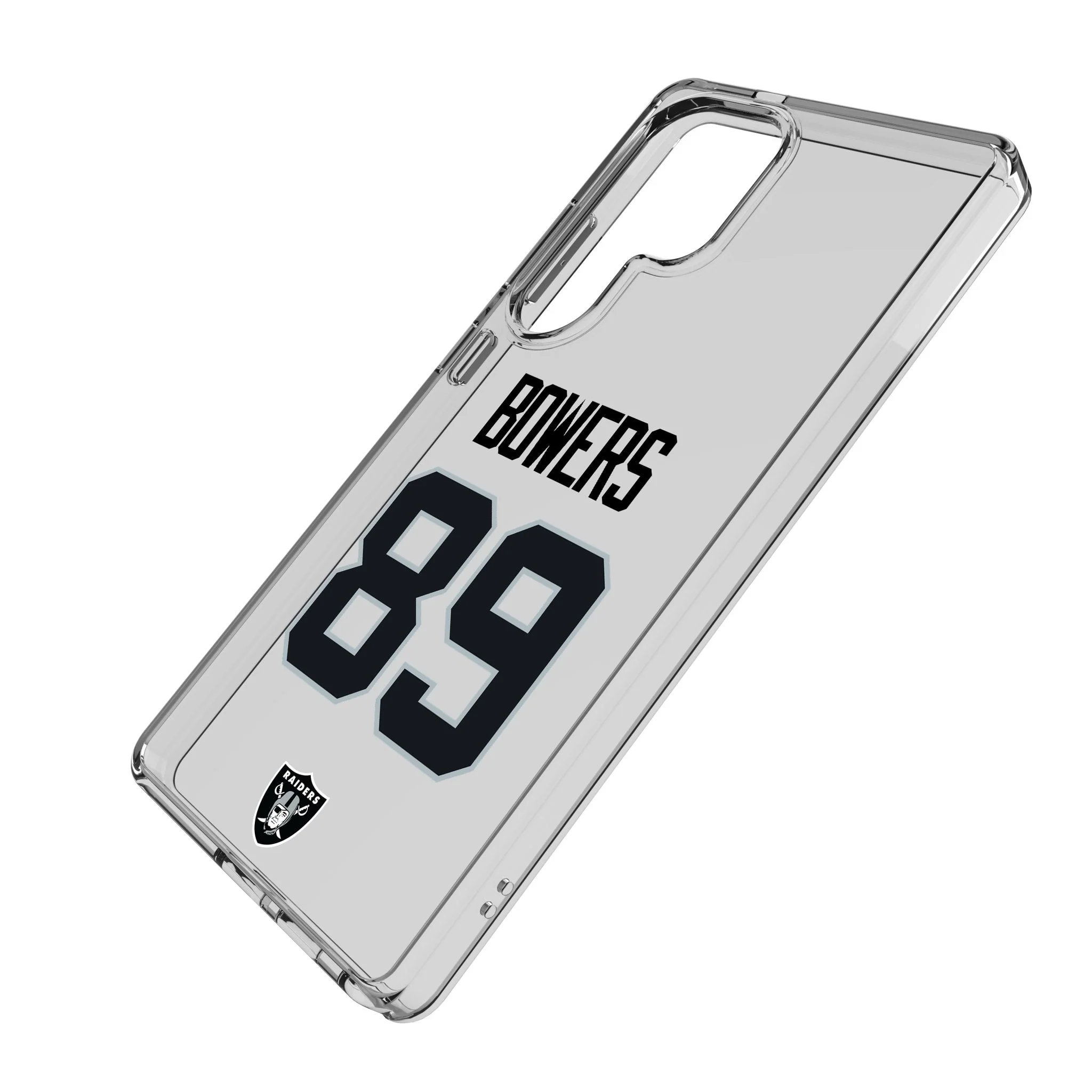 Brock Bowers Las Vegas Raiders 89 Game Tactic Clear Phone Case for Samsung Galaxy - Image 2