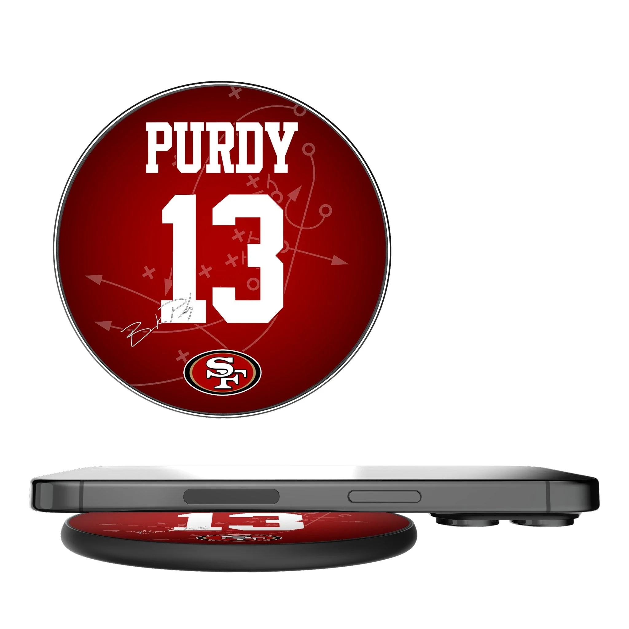 Brock Purdy San Francisco 49ers 13 Ready 15-Watt Wireless Charger