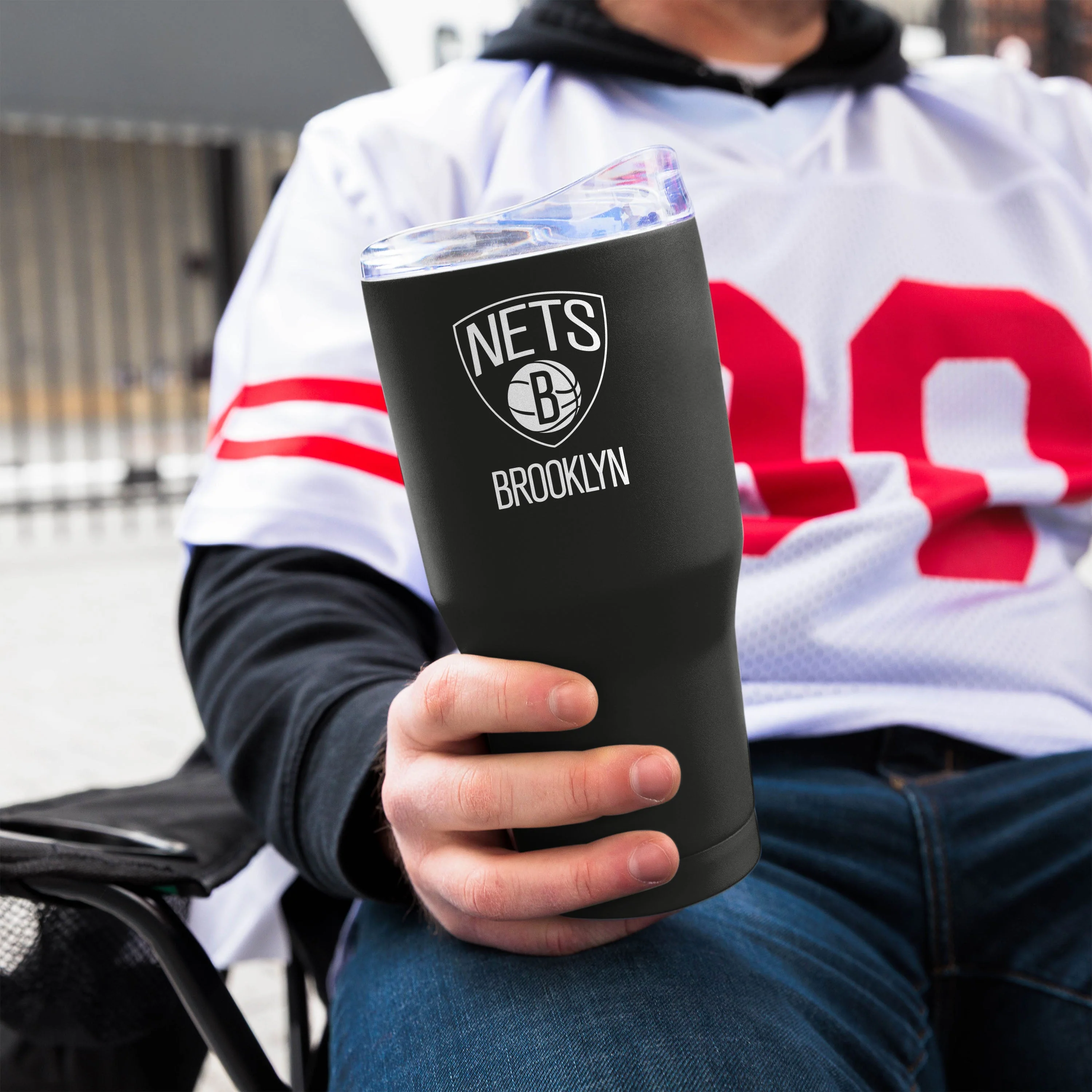 Brooklyn Nets 30oz Flipside Powder Coat Tumbler - Image 4