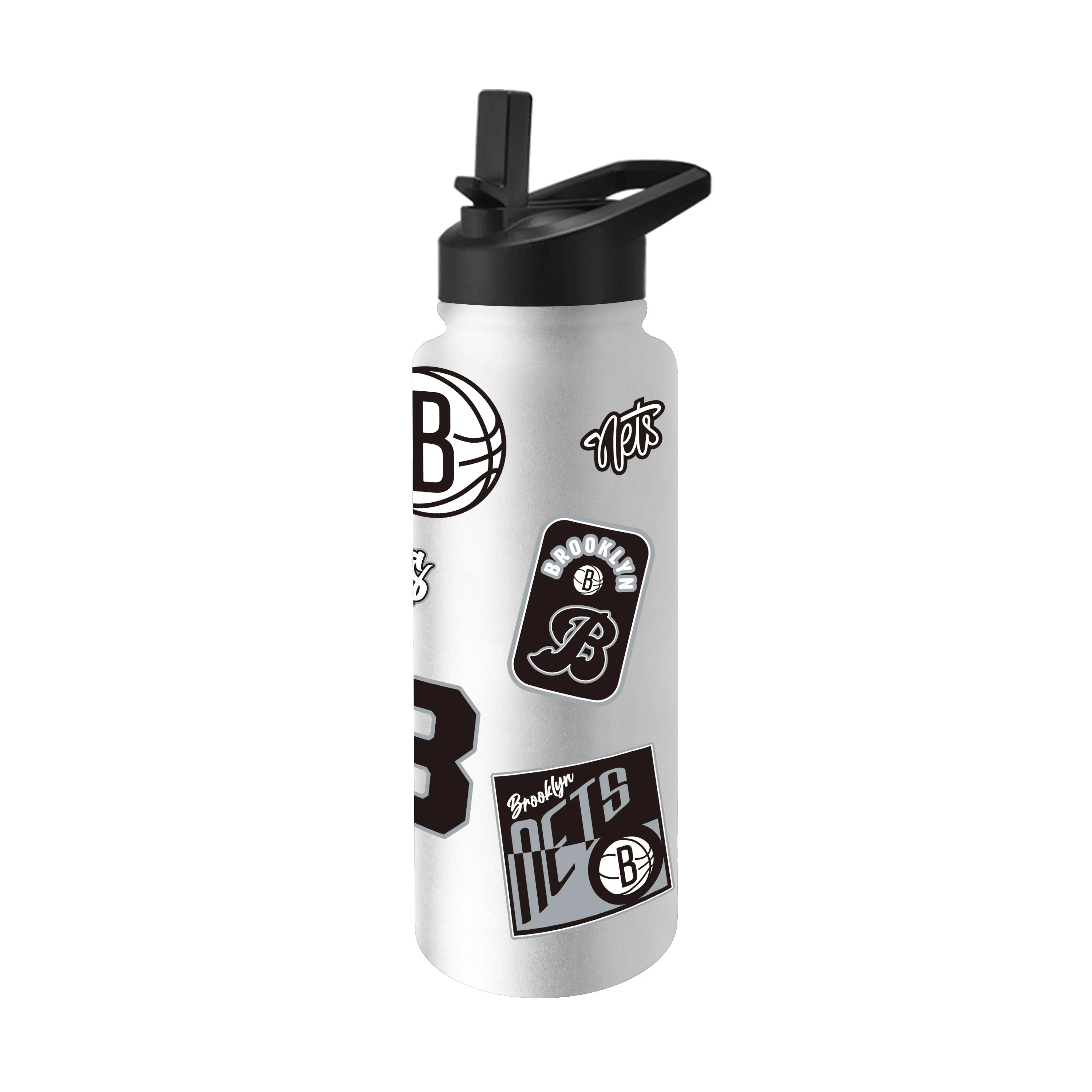 Brooklyn Nets 34oz White Dreamweave Quencher Bottle - Image 2