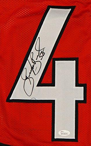 Brooks Reed Autographed College Style Red Jersey- JSA W Authenticated - Image 3