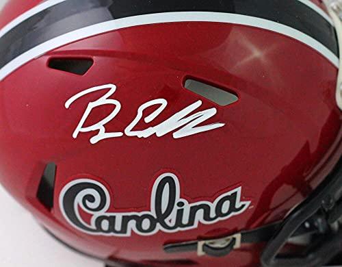 Bryan Edwards Autographed SC Gamecocks 2018 Speed Mini Helmet- Beckett W White - Image 3