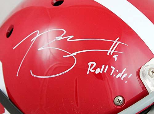 Bryce Young Autographed Alabama Crimson Tide F/S Schutt Authentic w/Roll Tide-Beckett W Hologram White - Image 5