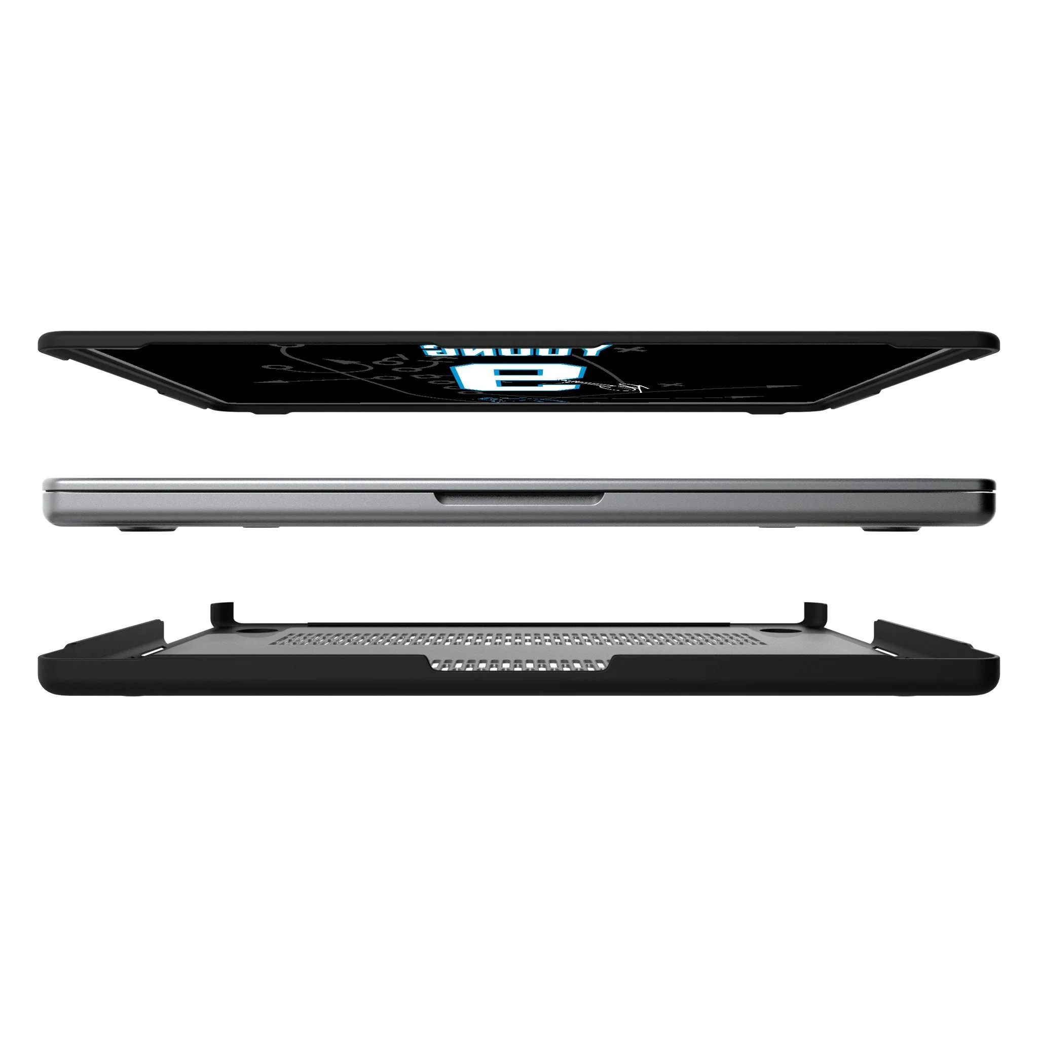 Bryce Young Carolina Panthers 9 Game Tactic Laptop Case for Apple MacBook - Image 7