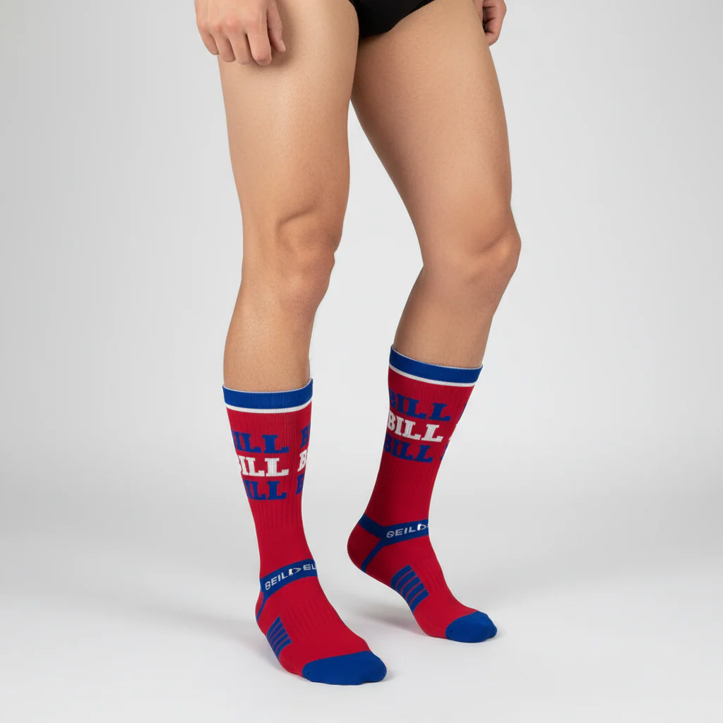 Buffalo Bills Premium Knit Crew Fan Logo Red Socks - Image 2