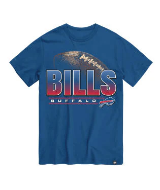 Buffalo Bills Royal Blue FOOTBALL OMBRE BLOCK T-SHIRT