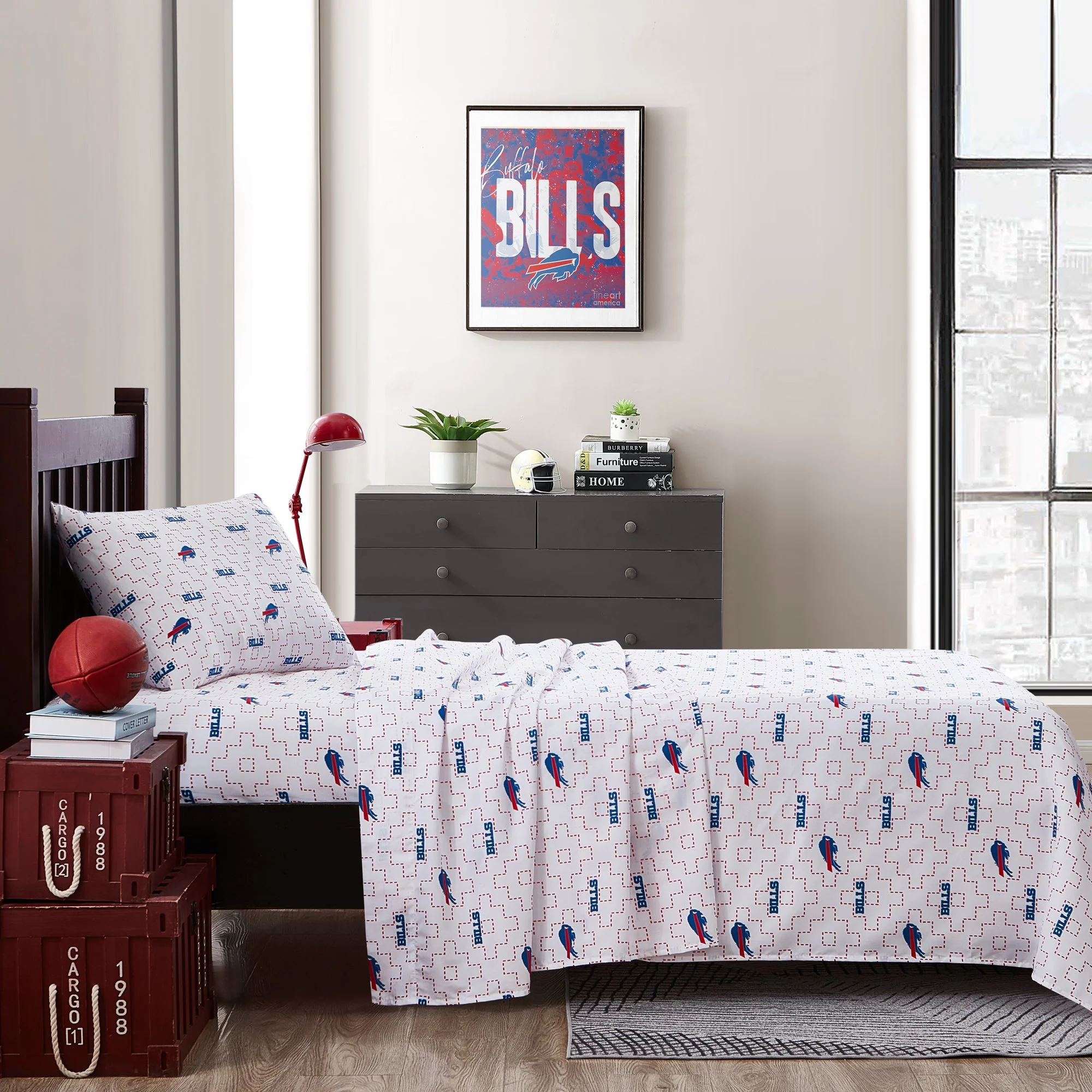 Buffalo Bills Scatter Sheet Set Twin