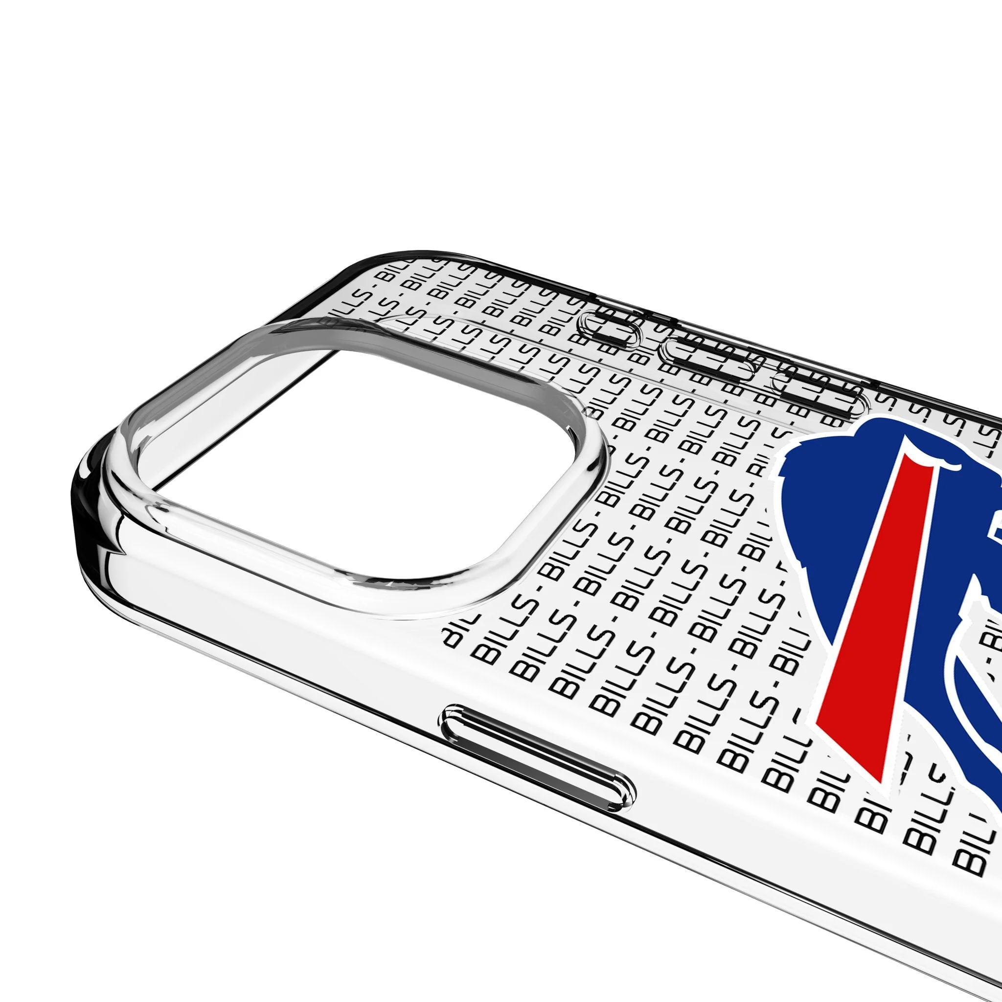 Buffalo Bills Text Backdrop Clear Phone Case for Apple iPhone - Image 3