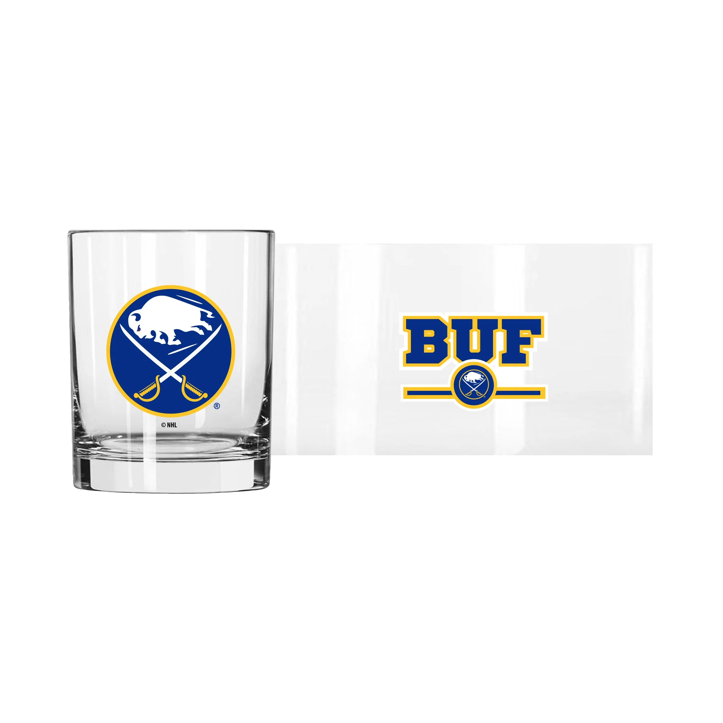 Buffalo Sabres 14oz Letterman Rocks Glass - Image 2