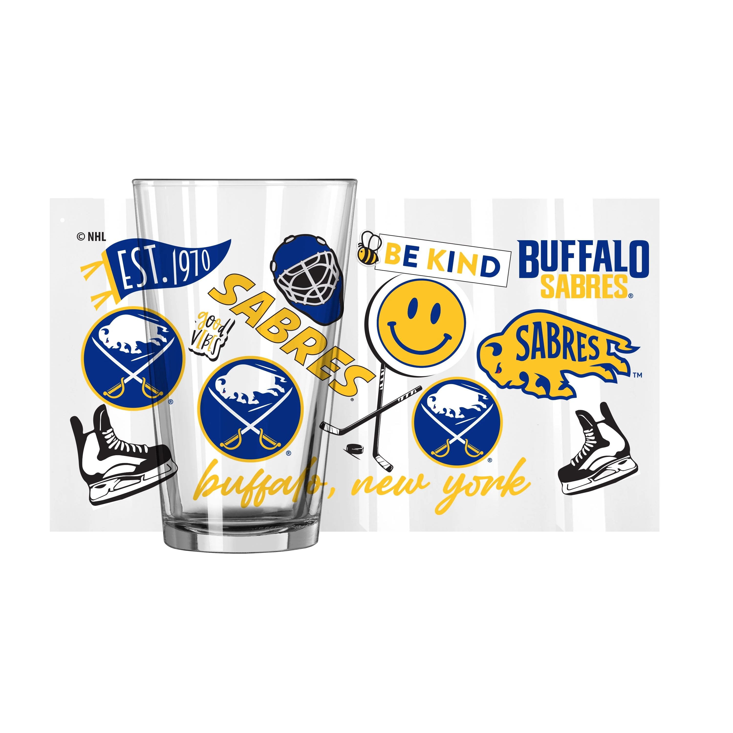 Buffalo Sabres 16oz Native Pint Glass - Image 2