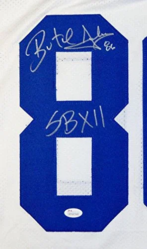Butch Johnson Autographed White Pro Style Jersey W/ SB- JSA Witnessed Auth - Image 3