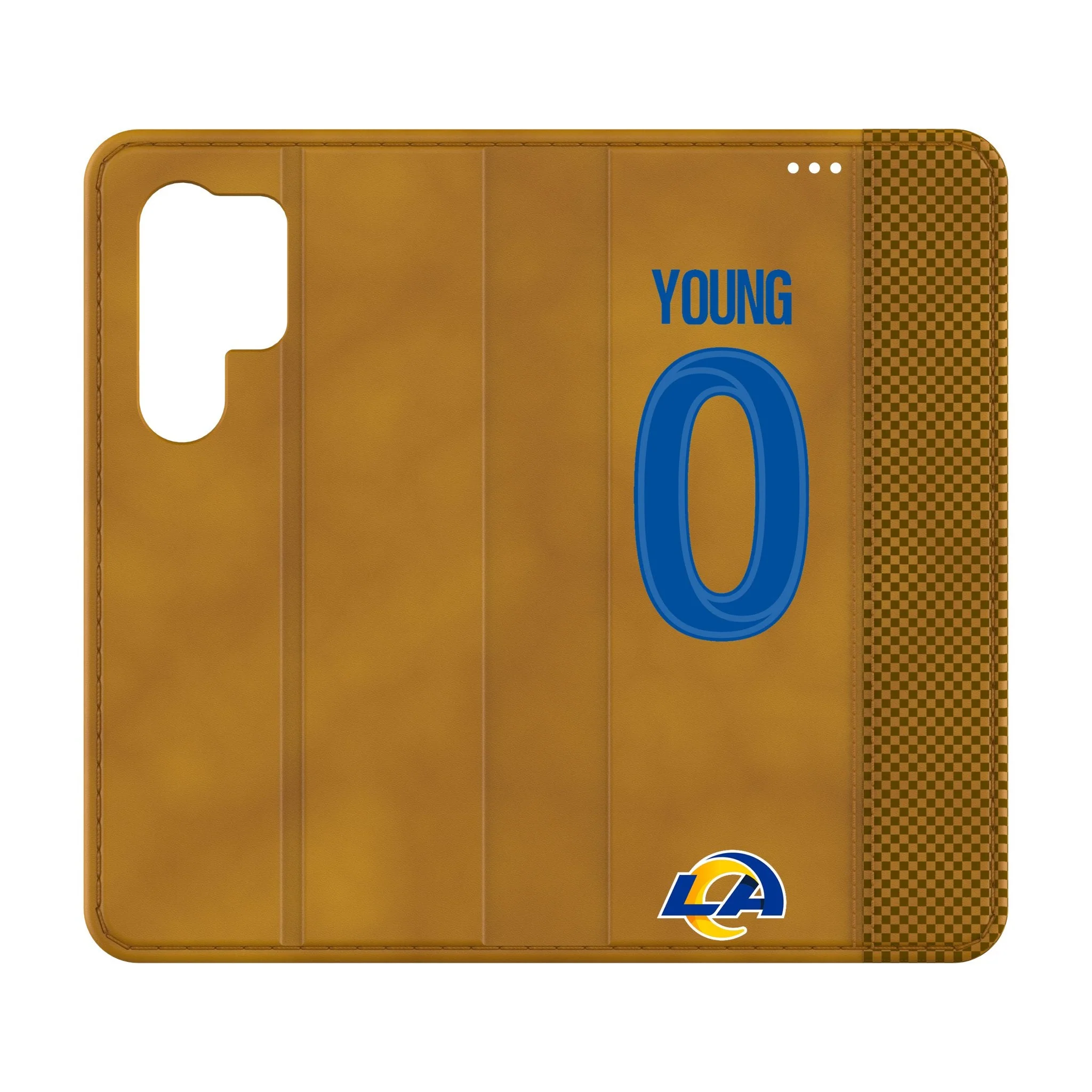 Byron Young Los Angeles Rams 0 Game Tactic Folio Phone Case for Samsung Galaxy