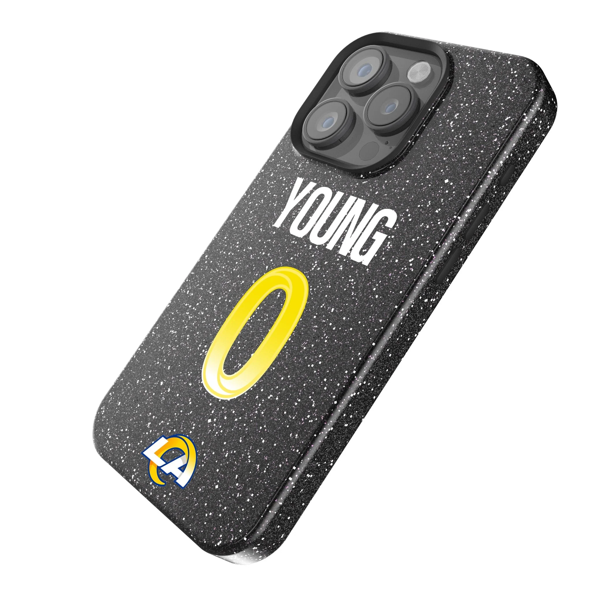Byron Young Los Angeles Rams 0 Ready Bling Phone Case - Image 2