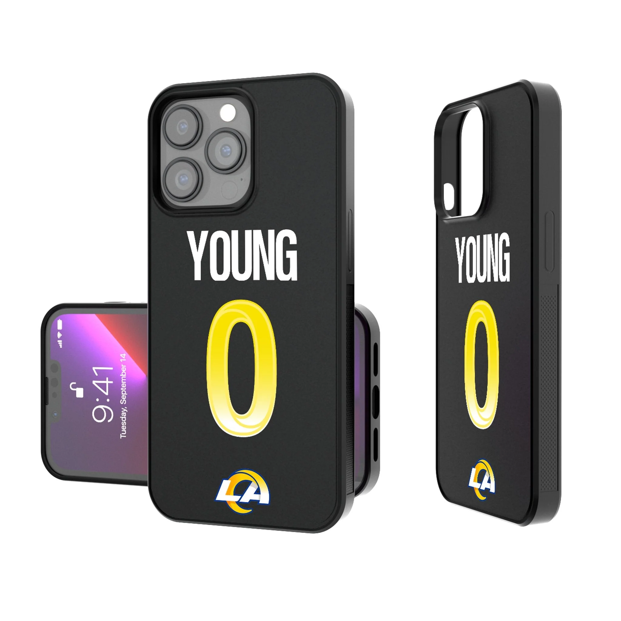 Byron Young Los Angeles Rams 0 Ready Bump Phone Case