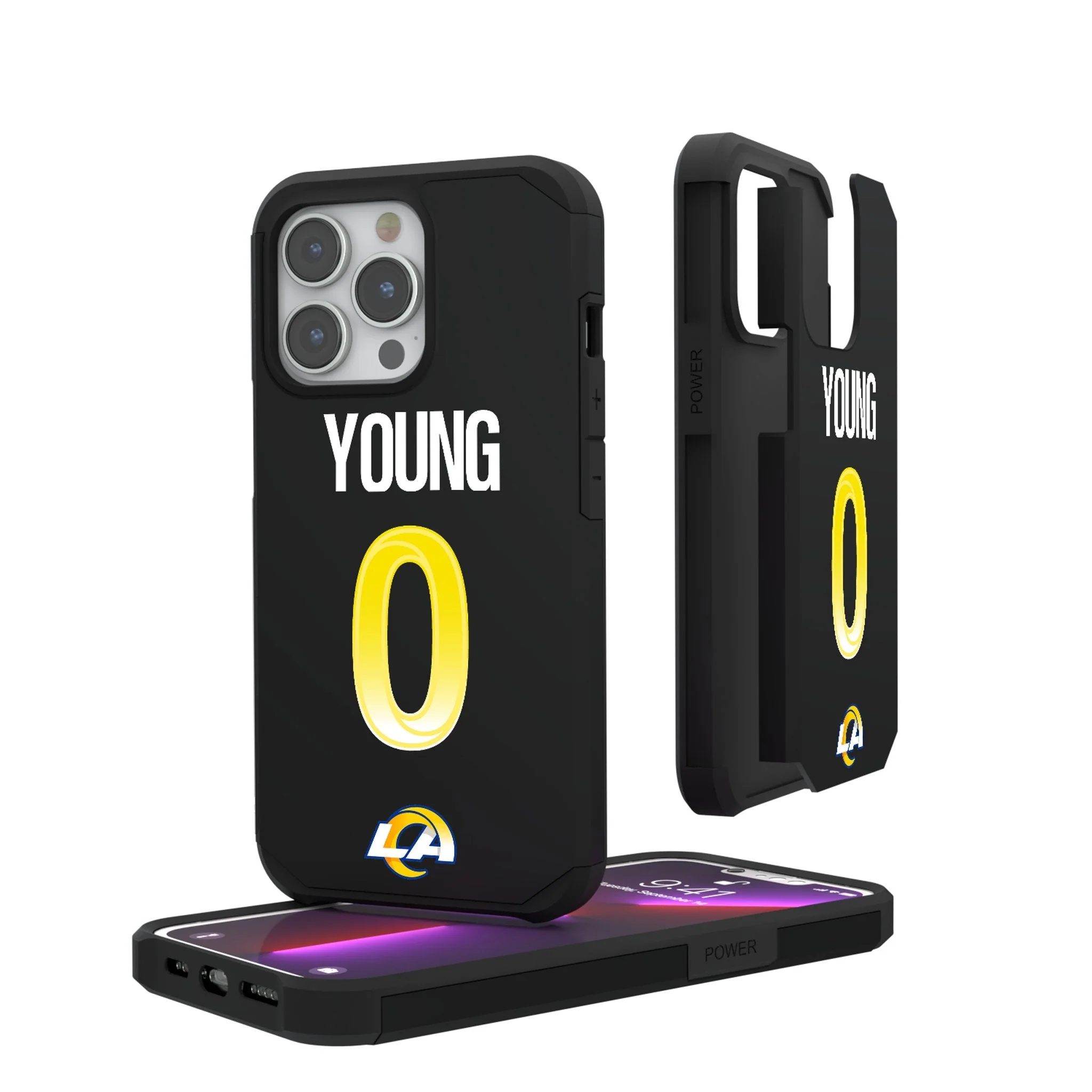 Byron Young Los Angeles Rams 0 Ready Rugged Phone Case