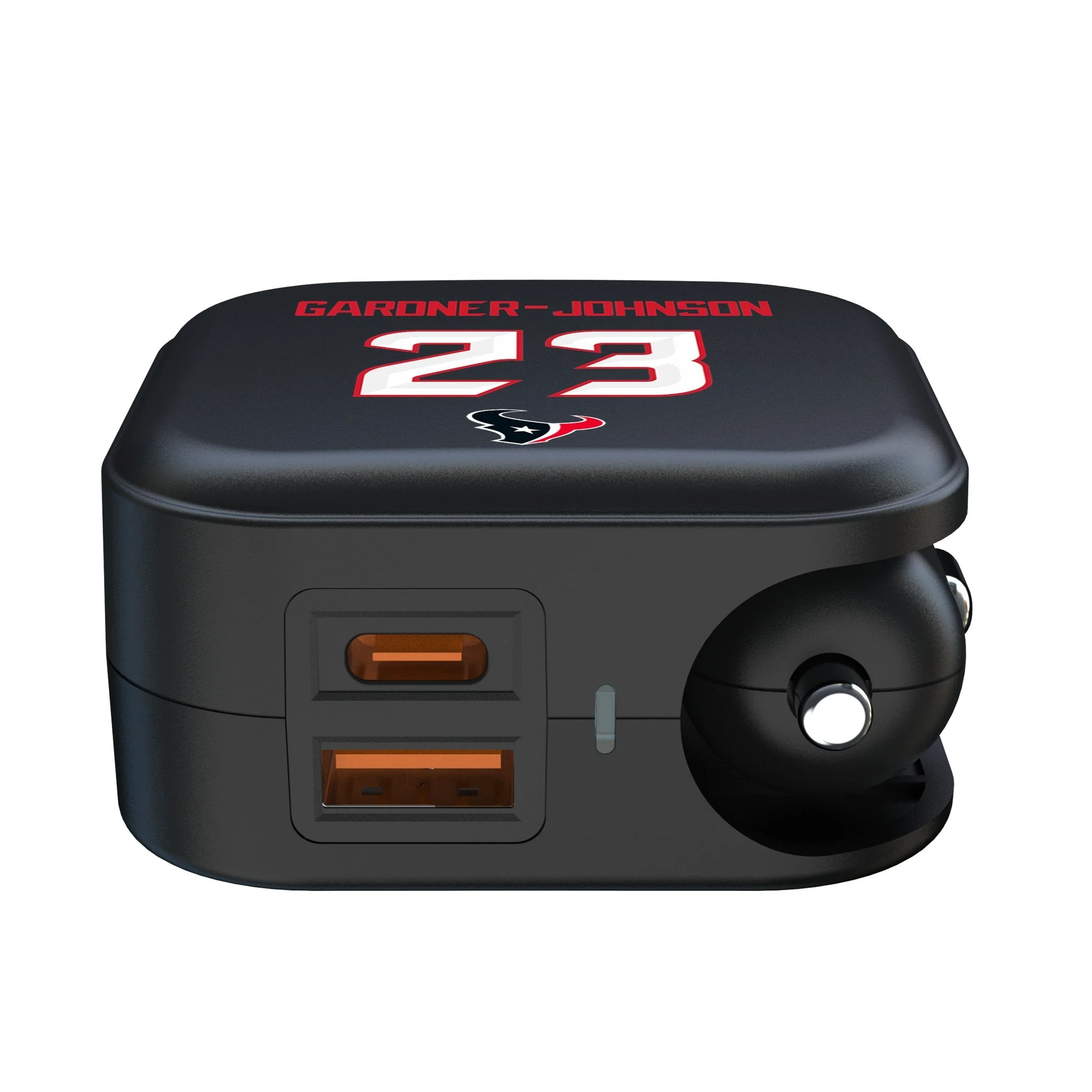 C.J. Gardner-Johnson Houston Texans 23 Game Tactic 2 in 1 USB A/C Charger - Image 2