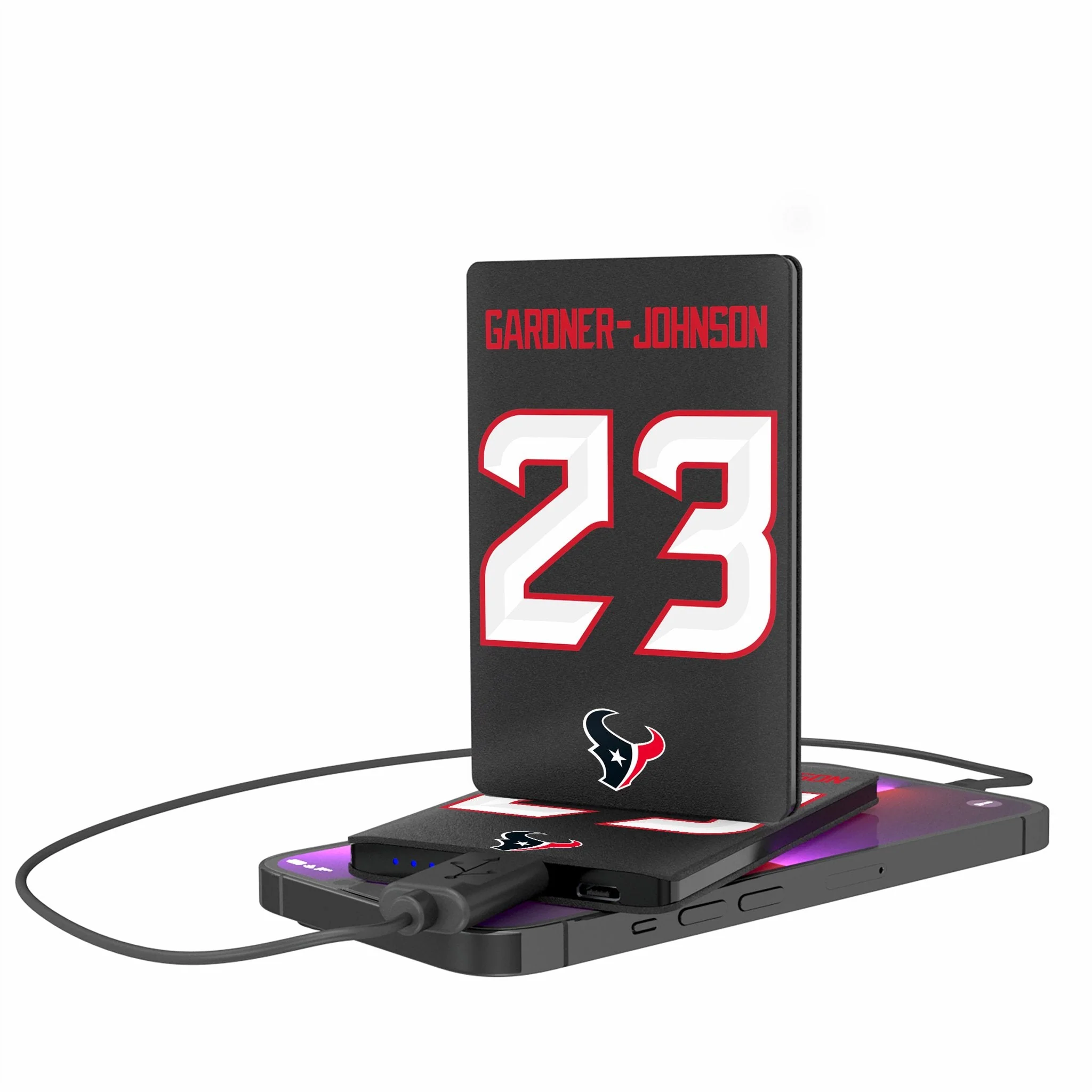 C.J. Gardner-Johnson Houston Texans 23 Game Tactic 2500mAh Credit Card Powerbank