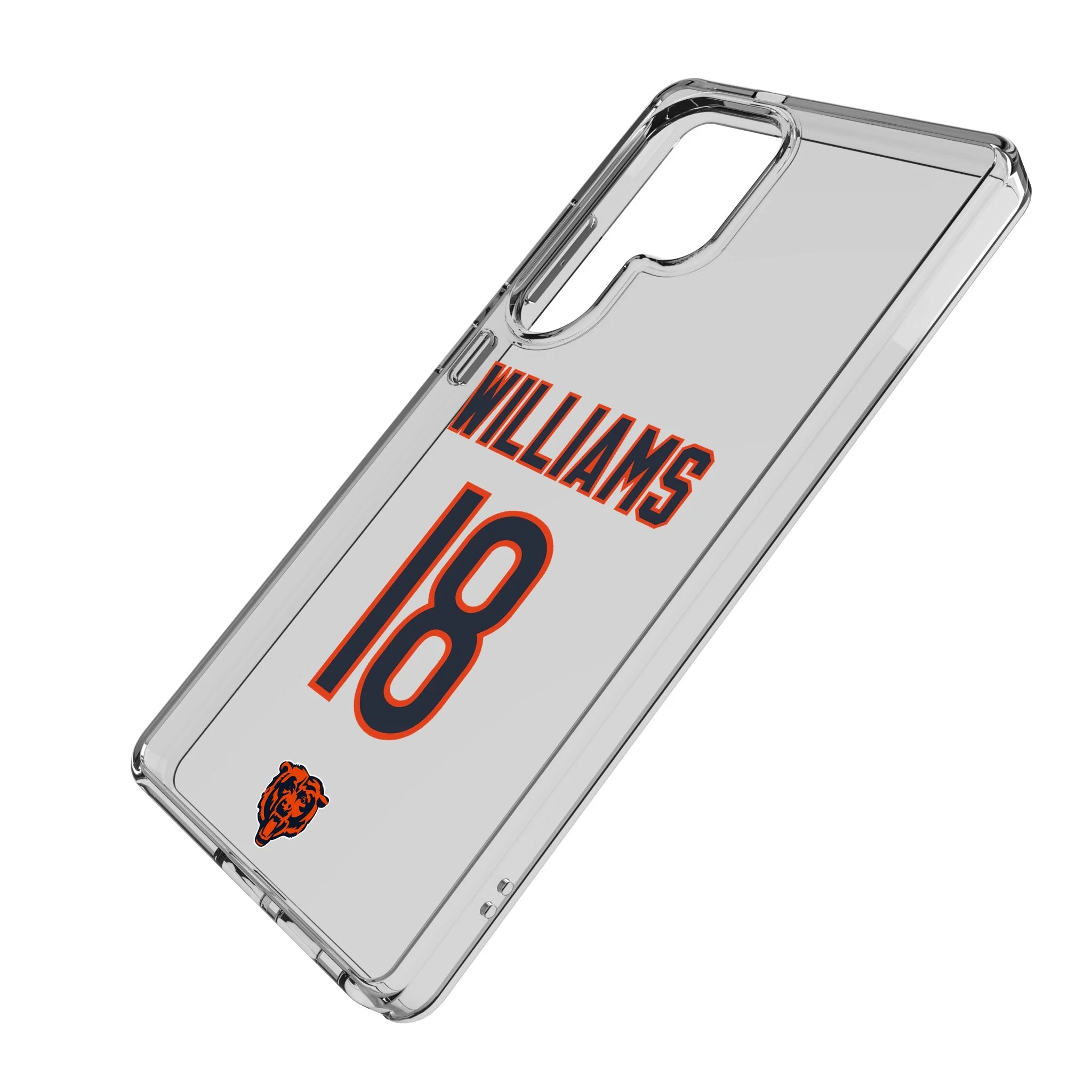 Caleb Williams Chicago Bears 18 Game Tactic Clear Phone Case for Samsung Galaxy - Image 2