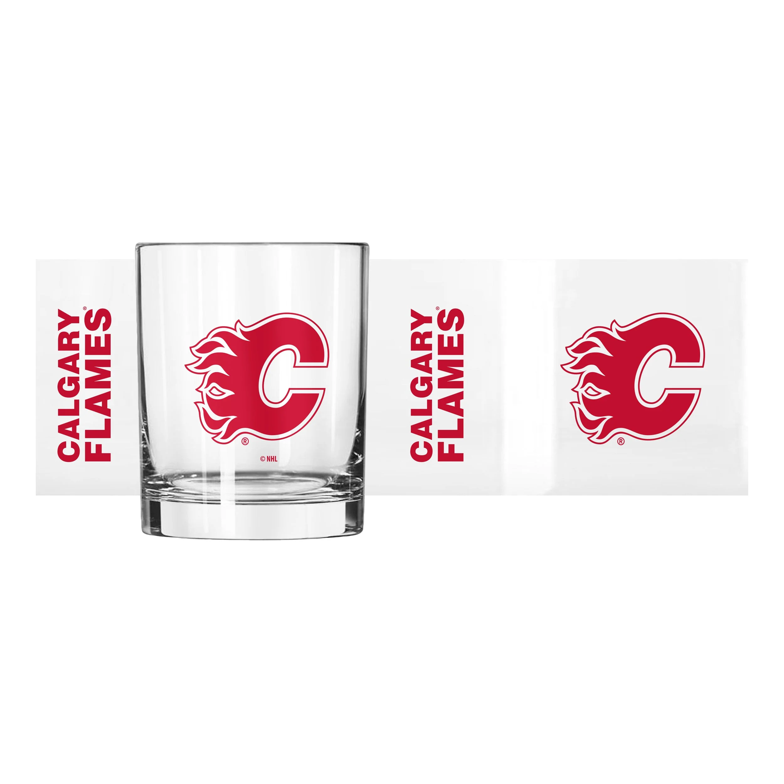 Calgary Flames 14oz Gameday Rocks Glass - Image 2