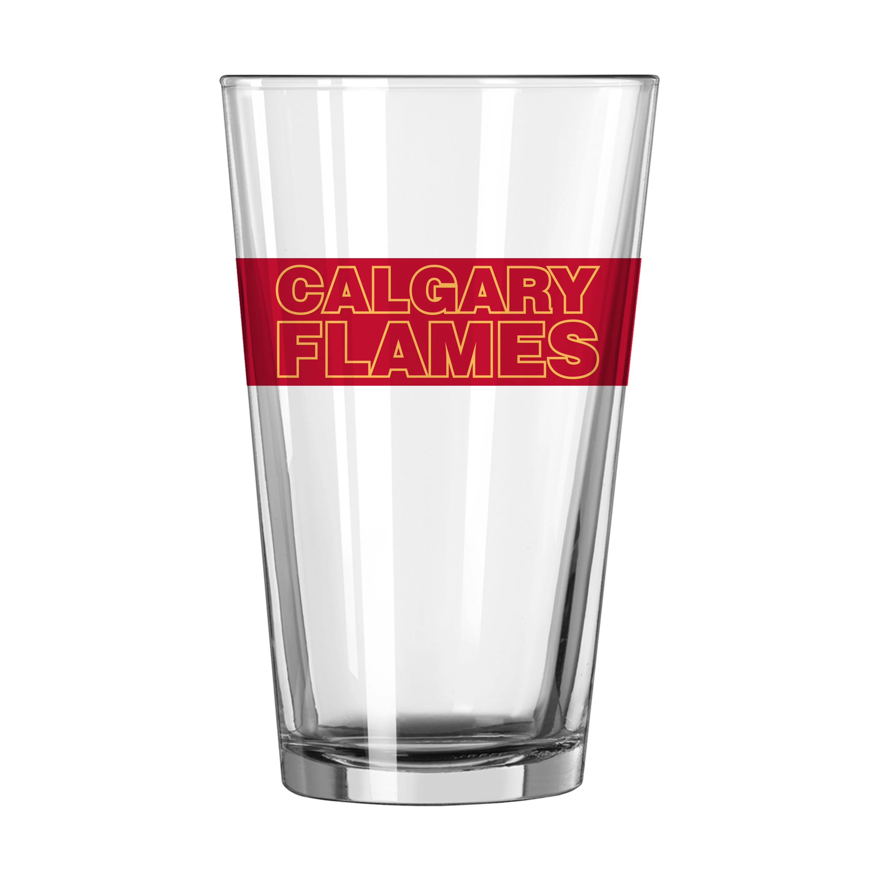 Calgary Flames 16oz Stripe Pint Glass - Image 2