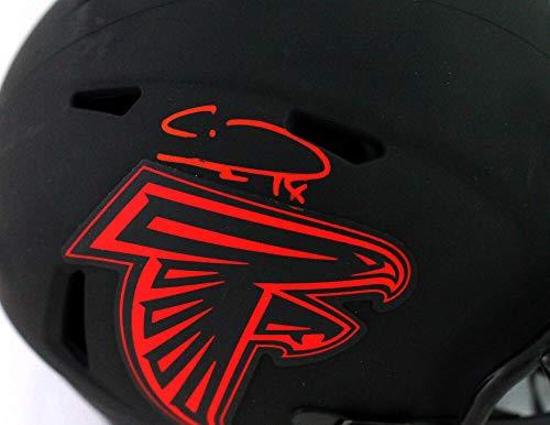 Calvin Ridley Autographed Falcons Eclipse Speed Mini Helmet- Beckett W Red - Image 3