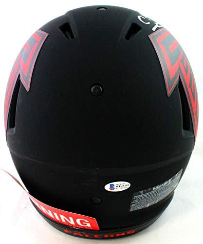 Calvin Ridley Autographed Falcons FS Eclipse Speed Authentic Helmet-Beckett W Silver - Image 3