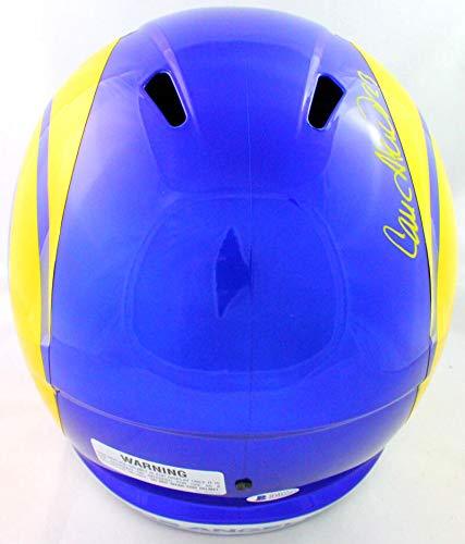 Cam Akers Autographed Los Angeles Rams F/S 2020 Speed Helmet- Beckett W Yellow - Image 3