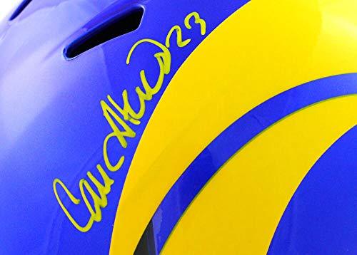 Cam Akers Autographed Los Angeles Rams F/S 2020 Speed Helmet- Beckett W Yellow - Image 5