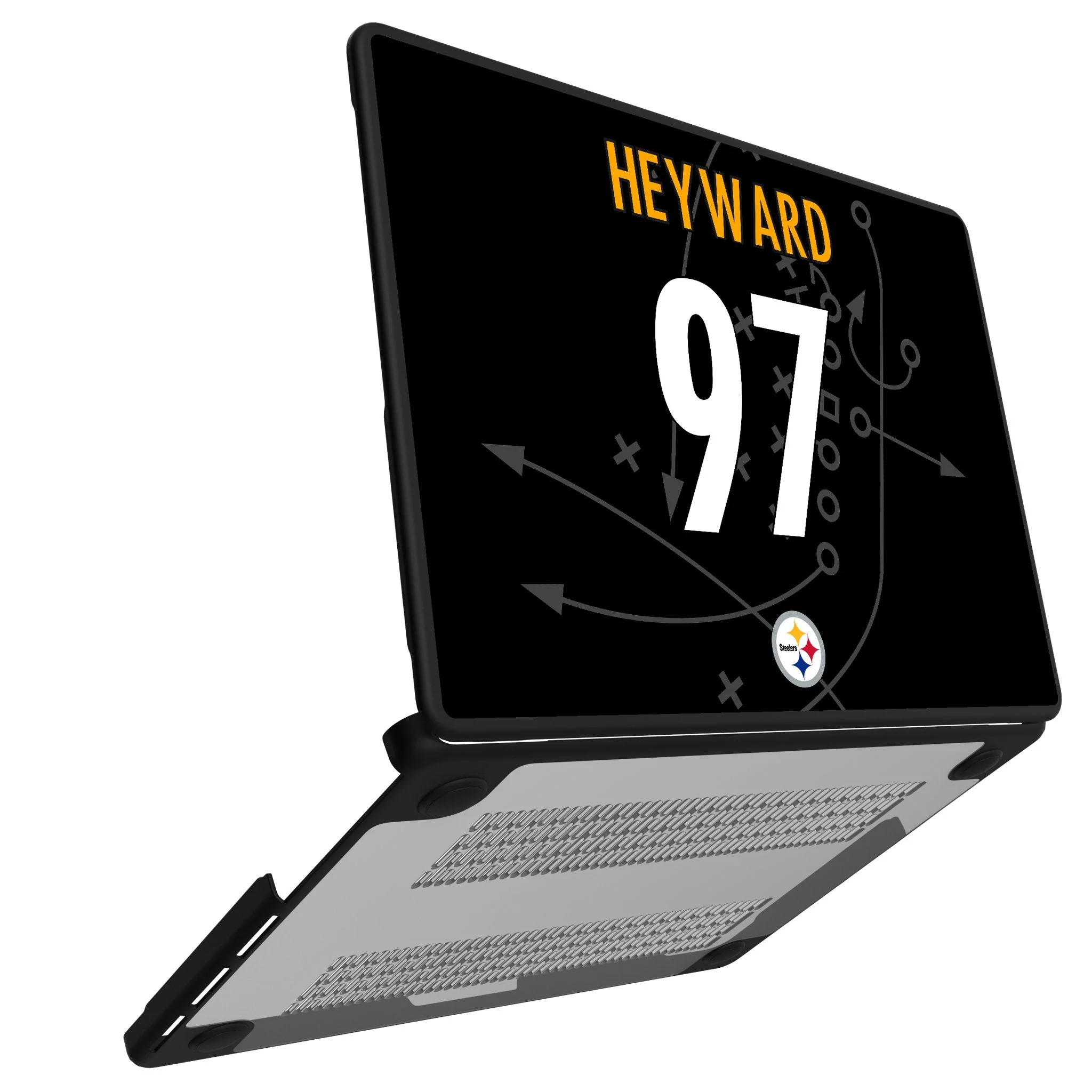 Cameron Heyward Pittsburgh Steelers 97 Game Tactic Laptop Case for Apple MacBook - Image 2