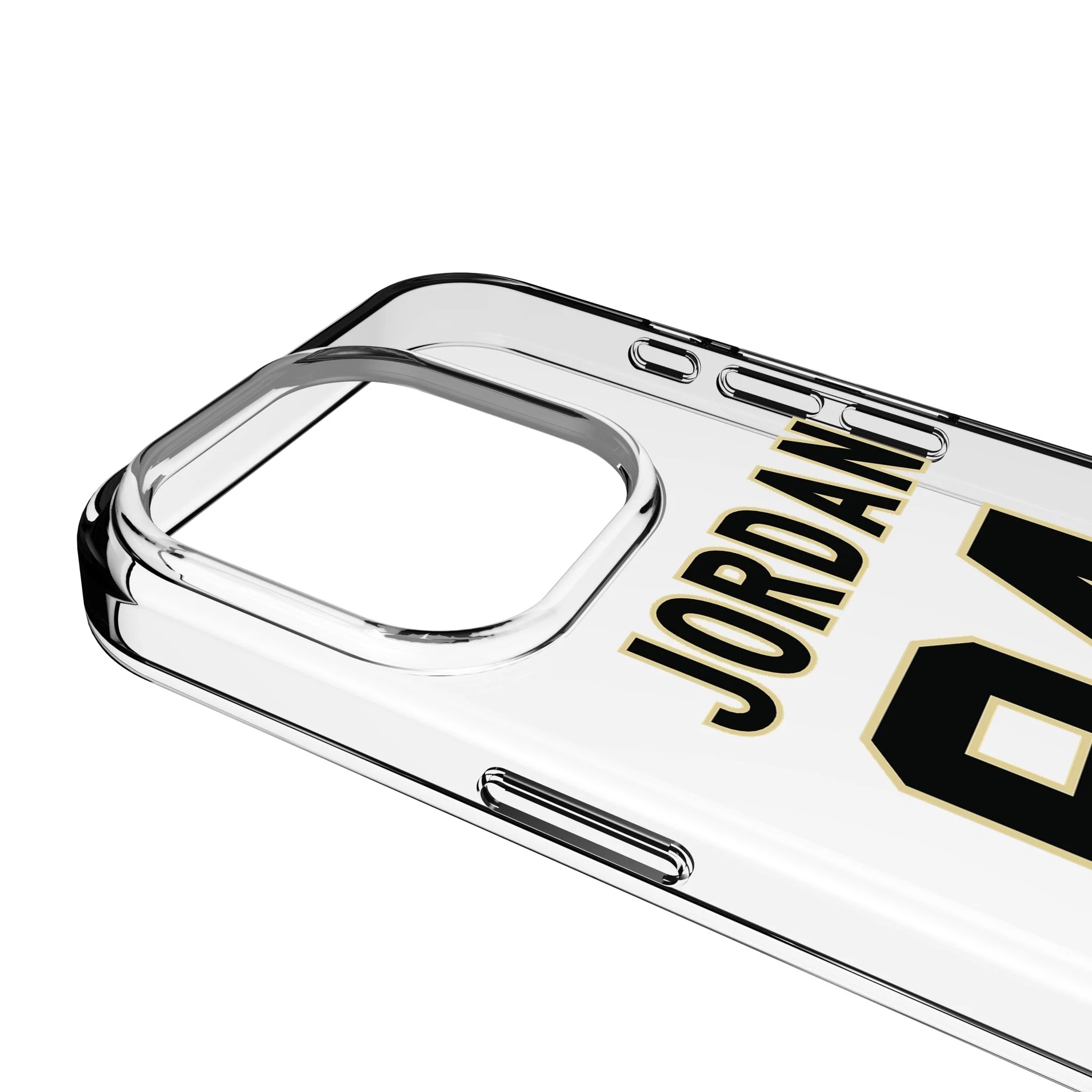 Cameron Jordan New Orleans Saints 94 Game Tactic Clear Phone Case for Apple iPhone - Image 3