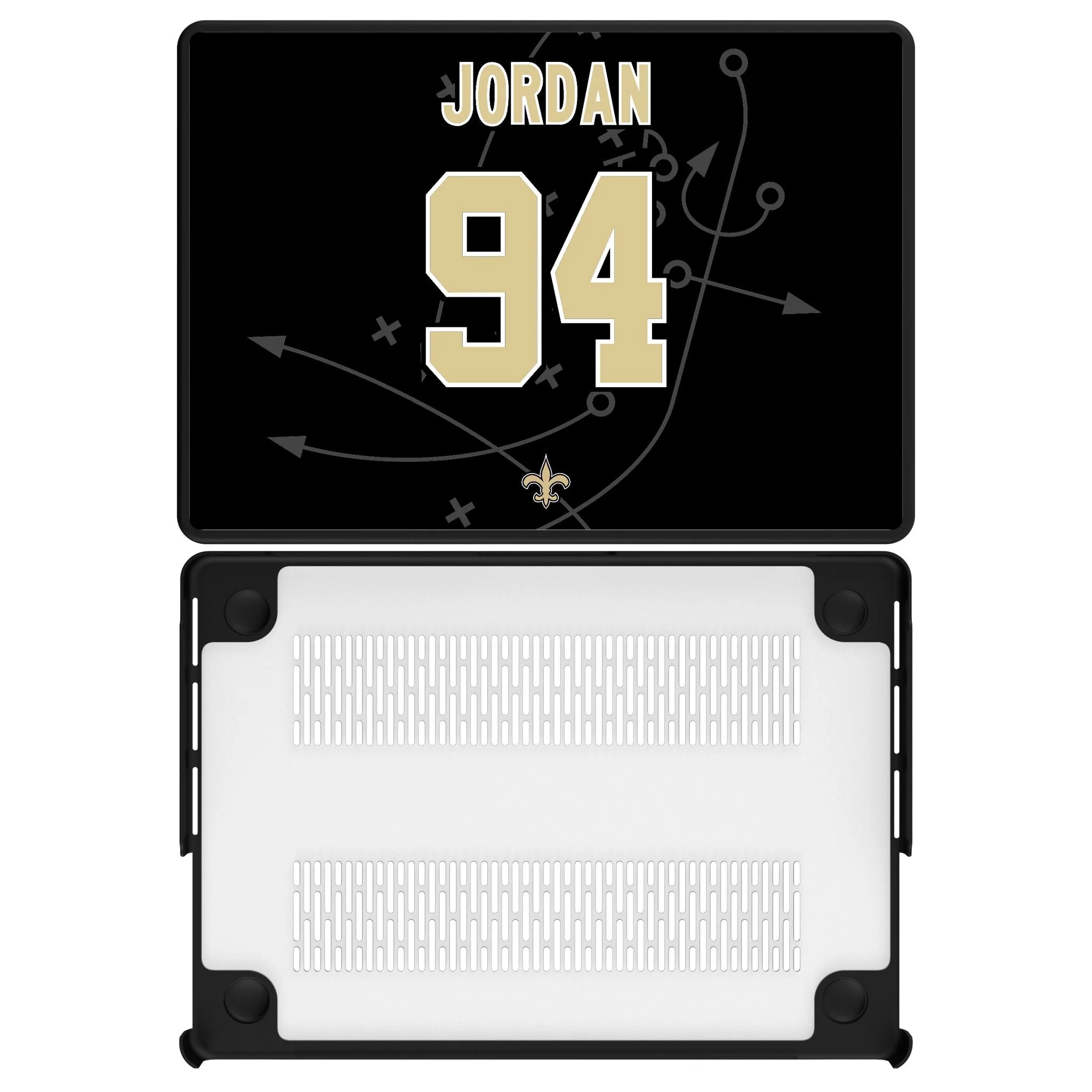 Cameron Jordan New Orleans Saints 94 Game Tactic Laptop Case for Apple MacBook