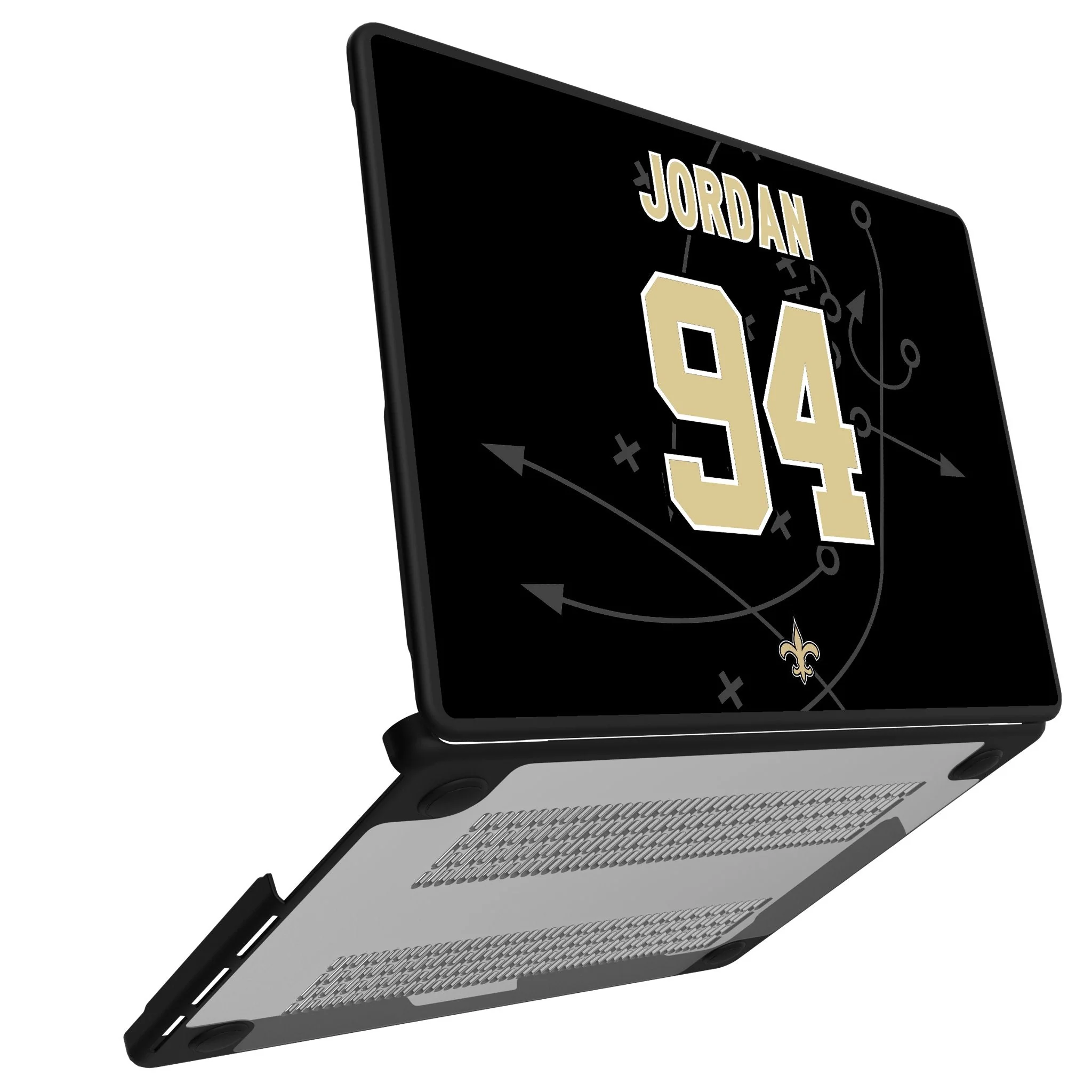 Cameron Jordan New Orleans Saints 94 Game Tactic Laptop Case for Apple MacBook - Image 2