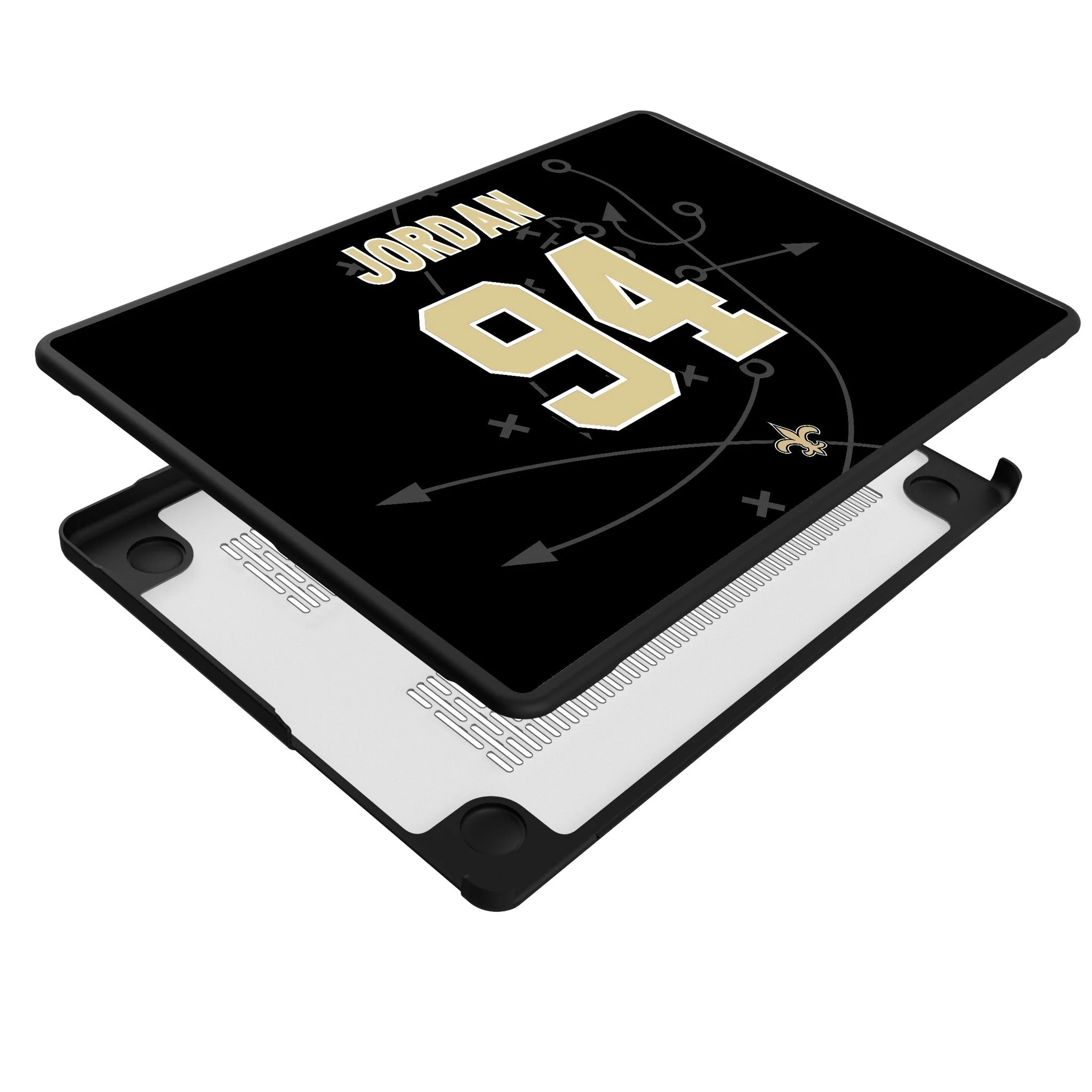 Cameron Jordan New Orleans Saints 94 Game Tactic Laptop Case for Apple MacBook - Image 4