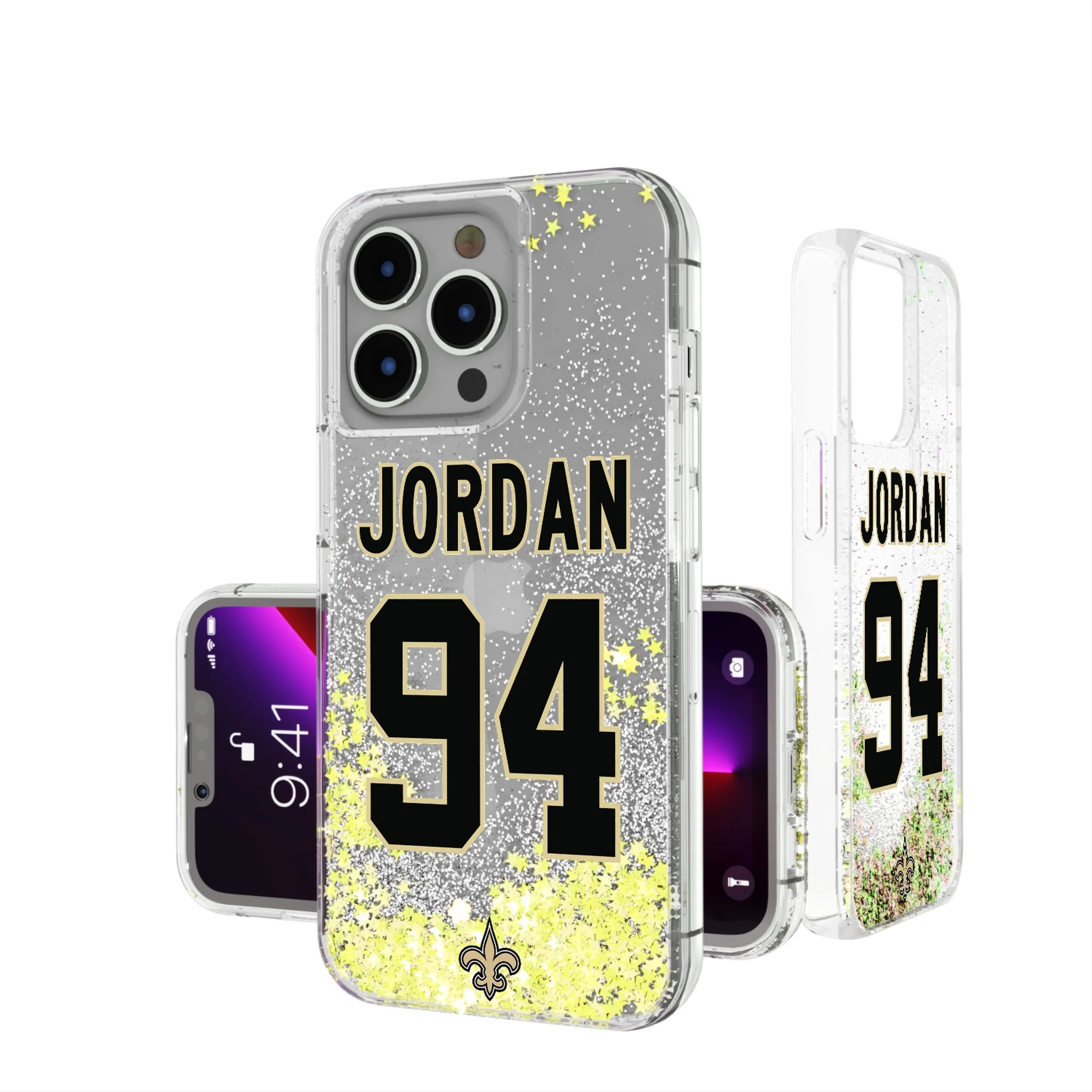 Cameron Jordan New Orleans Saints 94 Ready Glitter Phone Case