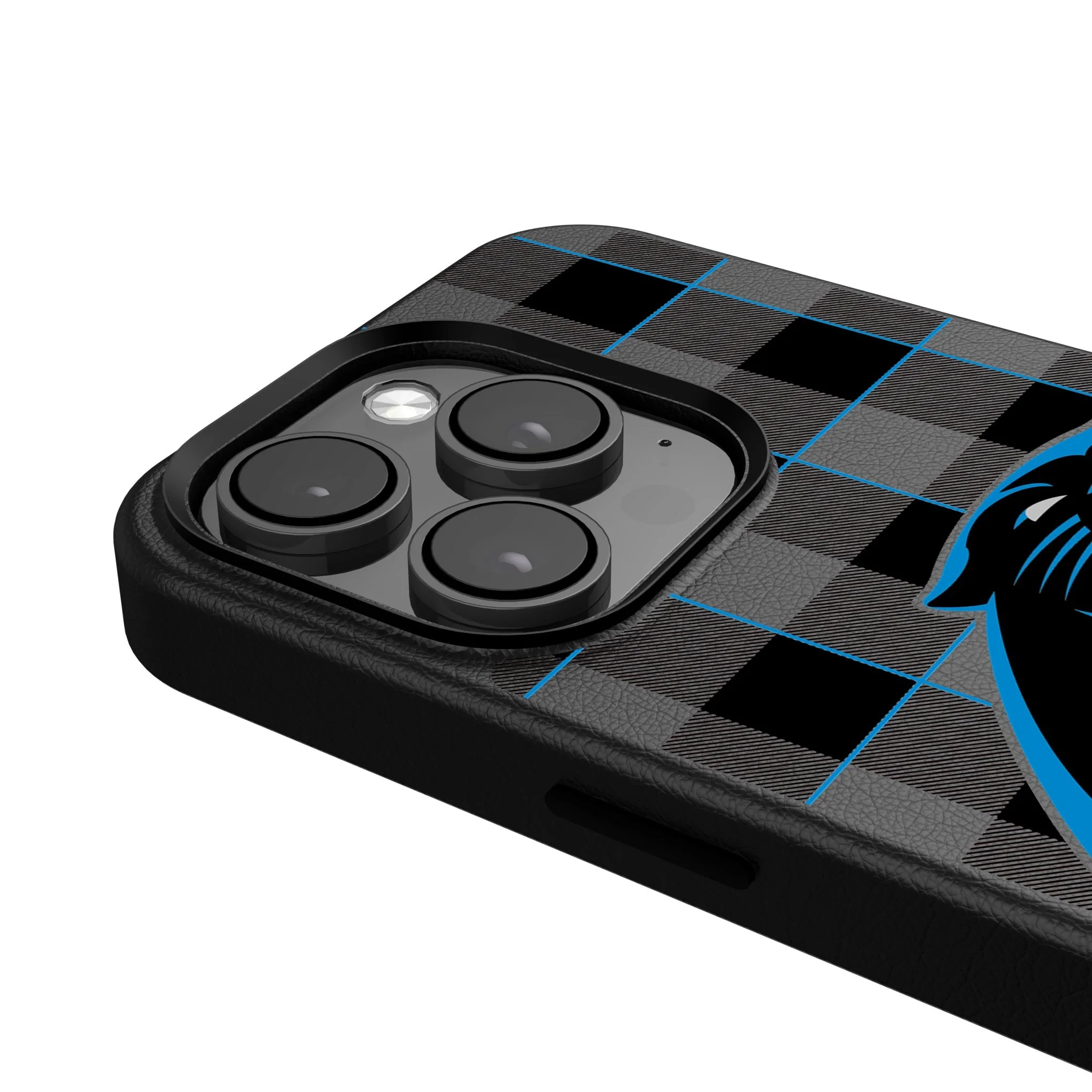 Carolina Panthers Plaid MagSafe Compatible Phone Case for Apple iPhone - Image 4