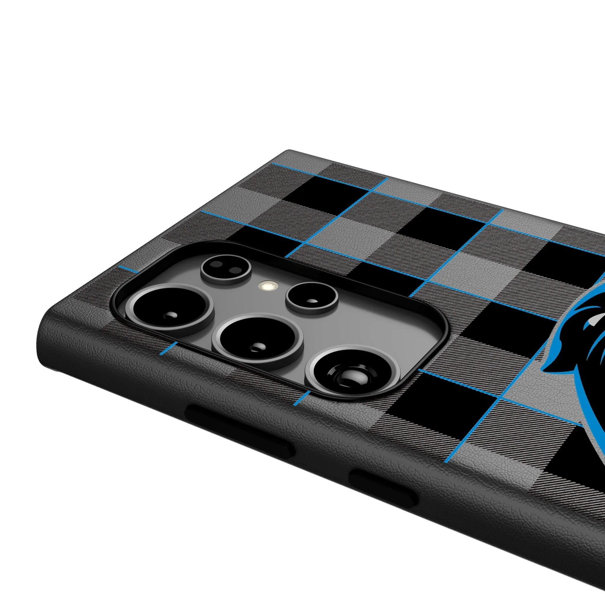 Carolina Panthers Plaid MagSafe Compatible Phone Case for Samsung Galaxy - Image 4
