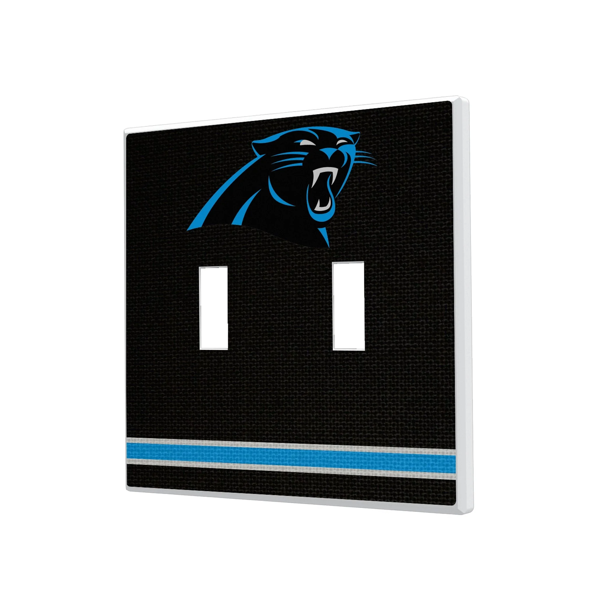 Carolina Panthers Stripe Hidden-Screw Light Switch Plate - Image 3