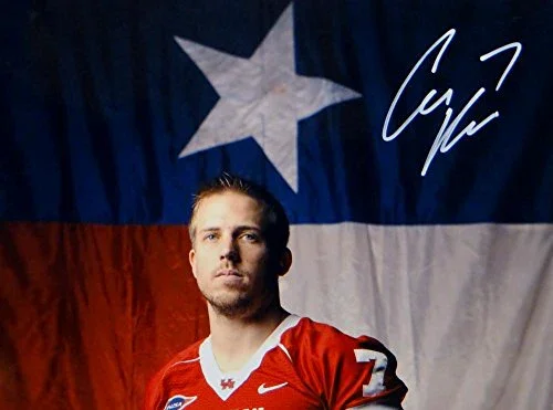 Case Keenum Autographed Houston Cougars 16x20 Flag Photo- JSA W Authenticated - Image 2