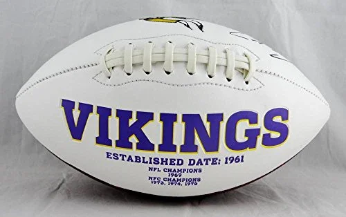 Case Keenum Autographed Minnesota Vikings Logo Football- JSA W Auth L - Image 3