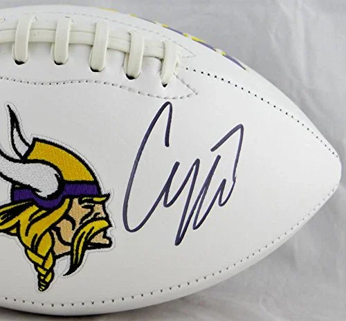 Case Keenum Autographed Minnesota Vikings Logo Football- JSA W Auth R - Image 2